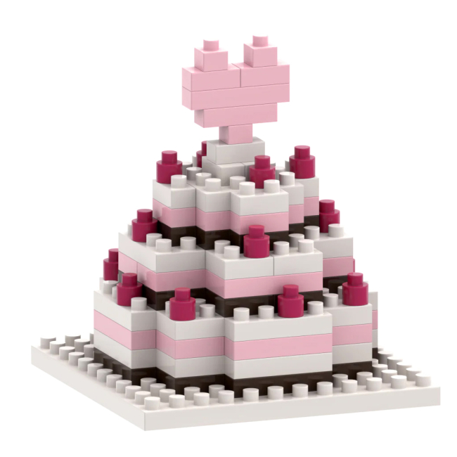 Конструкторы с уникальными деталями - Конструктор BRIXIES Открытка Свадебный торт 81 деталь (220.060)#2