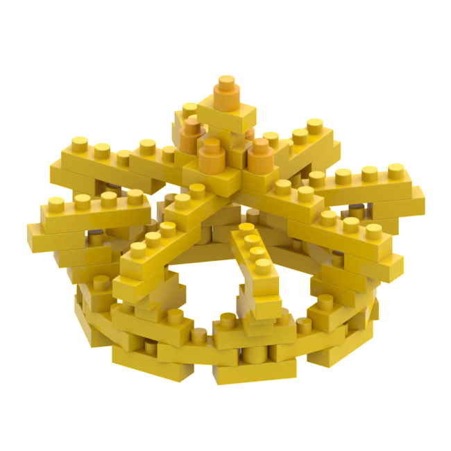 Конструкторы с уникальными деталями - Конструктор BRIXIES Открытка Корона 79 деталей (220.018)#2