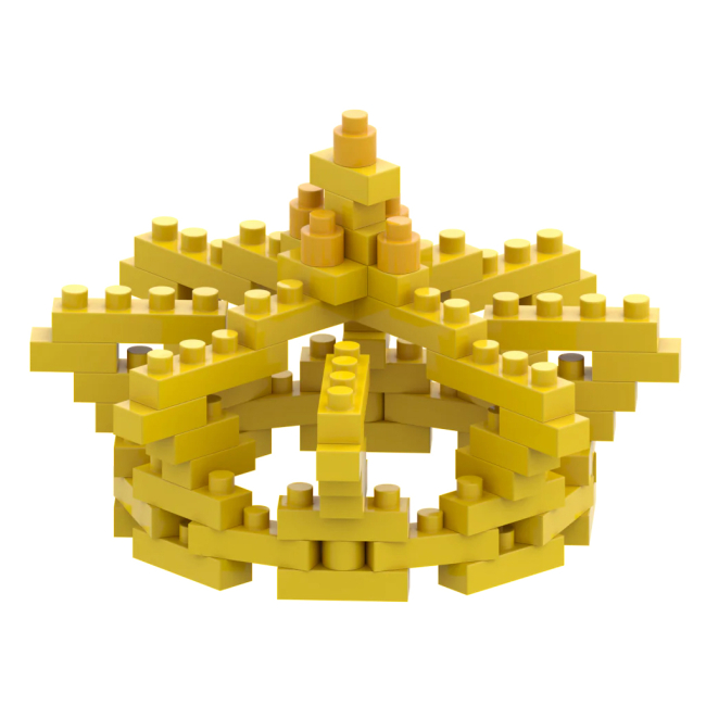 Конструкторы с уникальными деталями - Конструктор BRIXIES Открытка Корона 79 деталей (220.018)#3