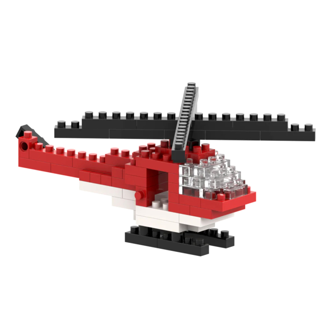 Конструктори з унікальними деталями - Конструктор BRIXIES Листівка Геликоптер 80 деталей (220.048)#2