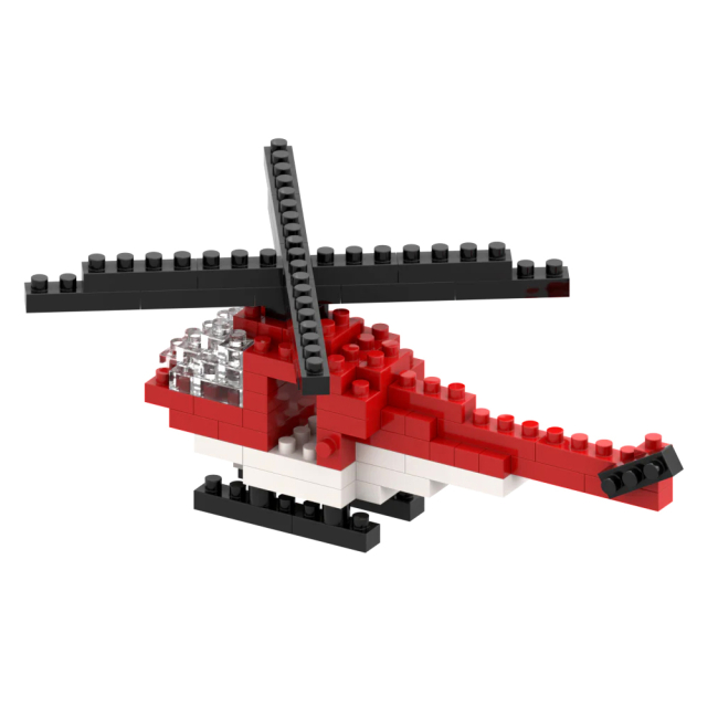 Конструктори з унікальними деталями - Конструктор BRIXIES Листівка Геликоптер 80 деталей (220.048)#3