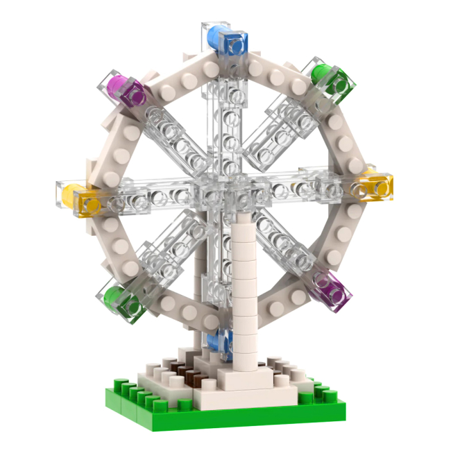 Конструкторы с уникальными деталями - Конструктор BRIXIES Открытка Колесо обзора 98 деталей (220.061)#2