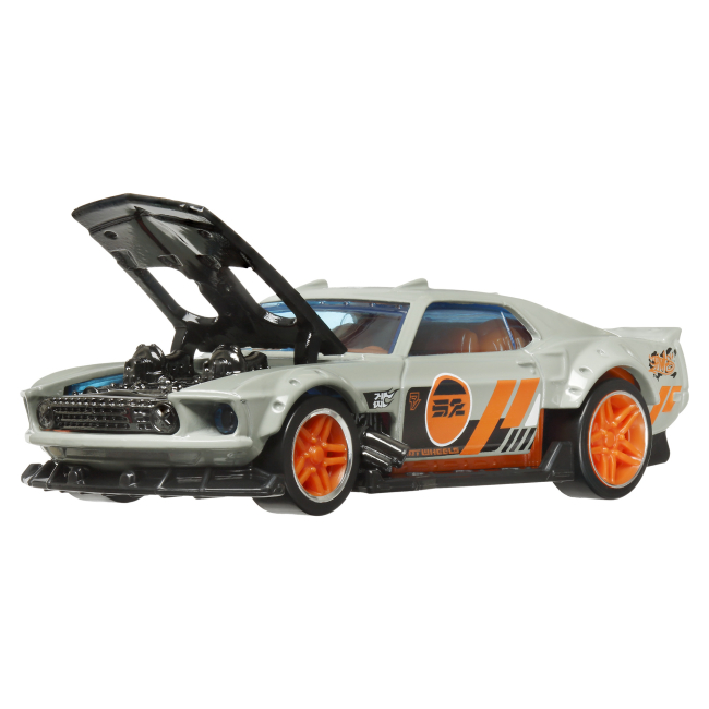 Автомодели - ​Автомодель Hot Wheels Pull-back speeders 1969 Ford Mustang (HPR70/HWH33)#3