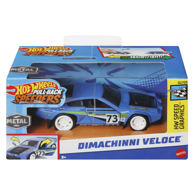 Автомодели - Автомодель Hot Wheels Pull-back speeders Dimachinni Veloce (HPR70/HWH35)#4