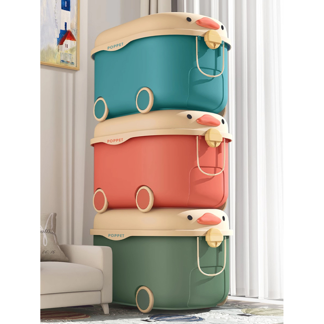 Бокси для іграшок - Ящик для іграшок Poppet Каченя Оранж на колесах (2044001)#5