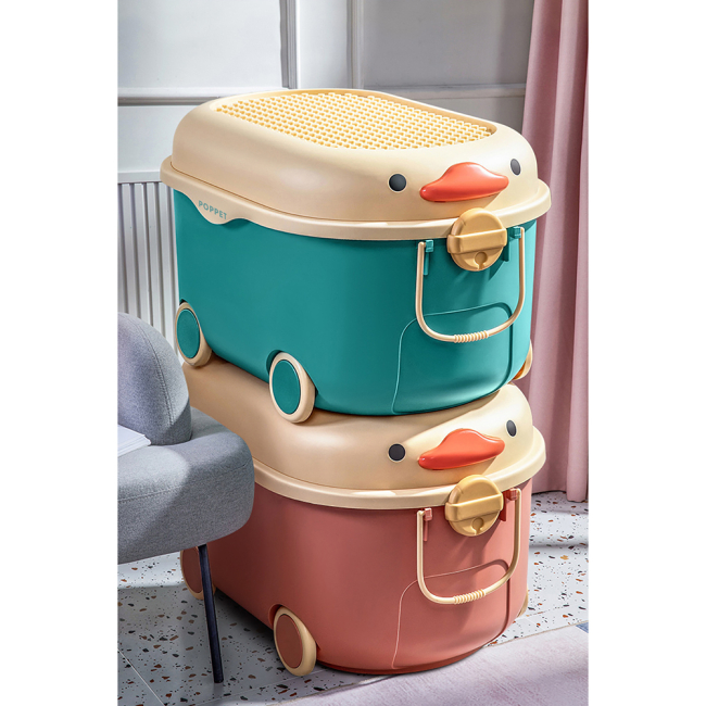 Бокси для іграшок - Ящик для іграшок Poppet Каченя Оранж на колесах (2044001)#6