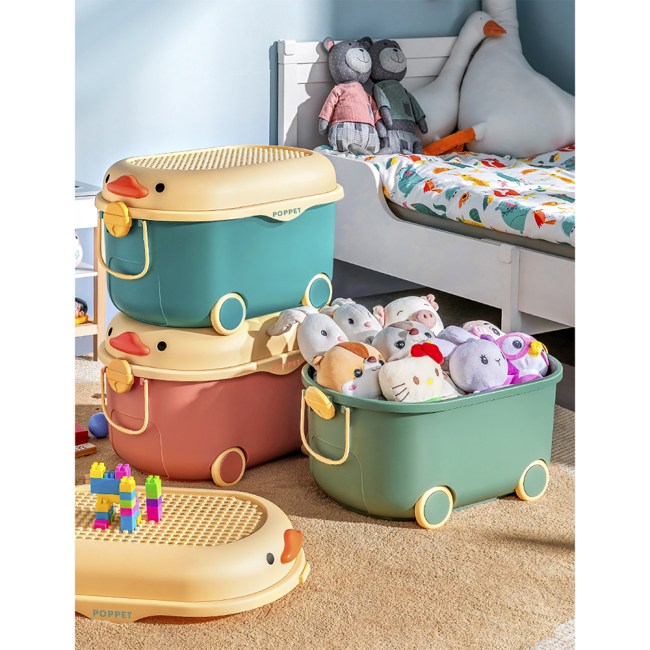 Боксы для игрушек - Ящик для игрушек Poppet Утенок Блу на колесах (2044002)#3