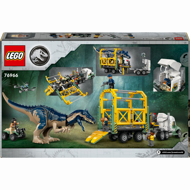 Конструкторы LEGO - Конструктор LEGO Jurassic World Миссии динозавров: Грузовик для перевозки аллозавра (76966)#3