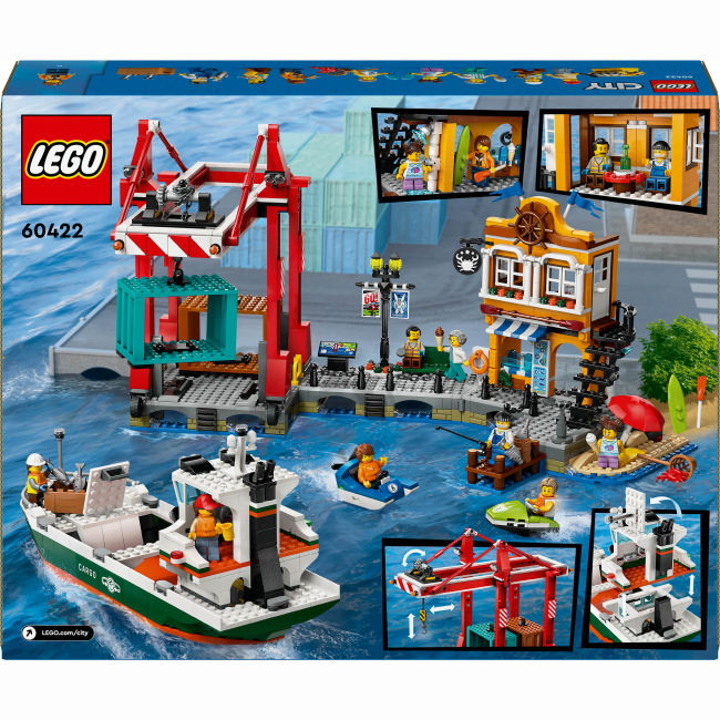 Конструкторы LEGO - ​Конструктор LEGO City Морская гавань с грузовым судном (60422)#3