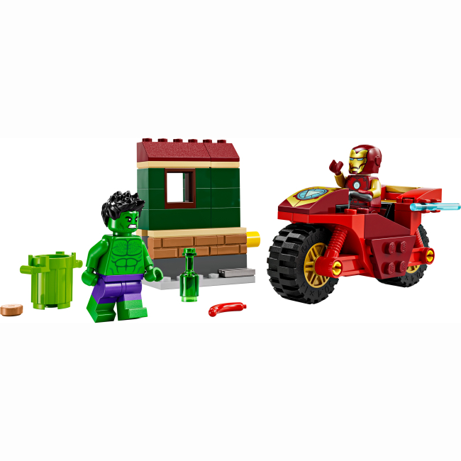 Конструкторы LEGO - Конструктор LEGO Super Heroes Marvel Железный Человек на мотоцикле и Халк (76287)#2