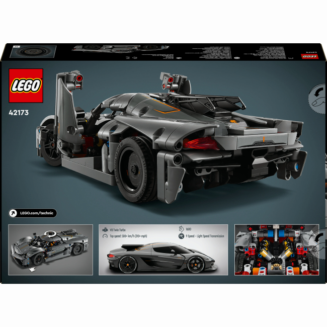Конструкторы LEGO - Конструктор LEGO Technic Koenigsegg Jesko Absolut — серый гиперкар (42173)#3