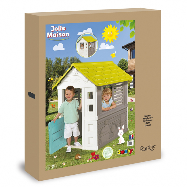 Ігрові комплекси, гойдалки, гірки - Ігровий будиночок Smoby Райдужний з віконницями (810721)#2