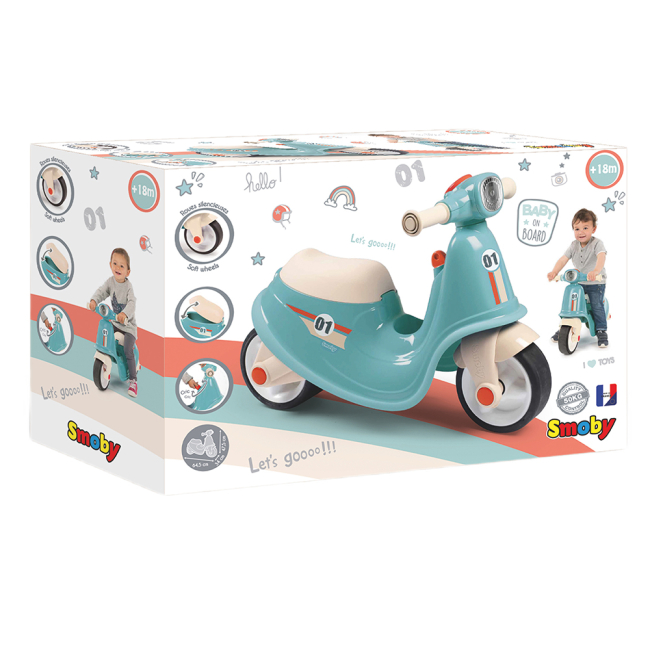 Біговели - Біговел скутер Smoby блакитний (721006)#2