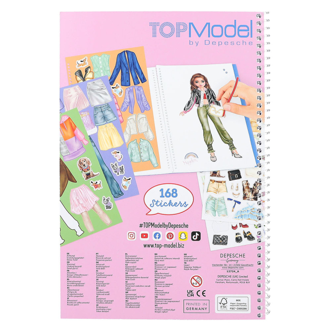 Товары для рисования - Книга для раскрашивания Top Model Одень меня (0412724)#4