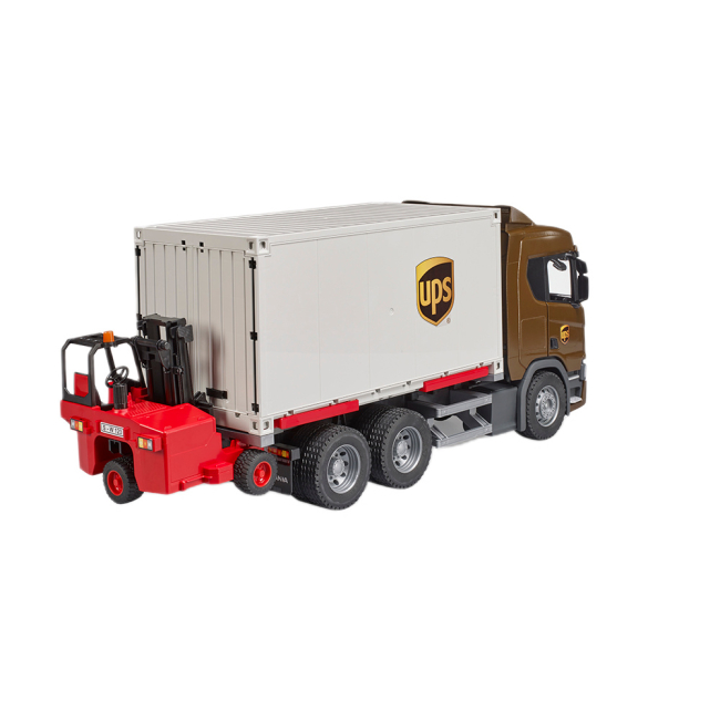 Транспорт и спецтехника - Игровой набор Bruder Автомобиль Scania Super 560R курьерской службы UPS и погрузчик (03582)#6