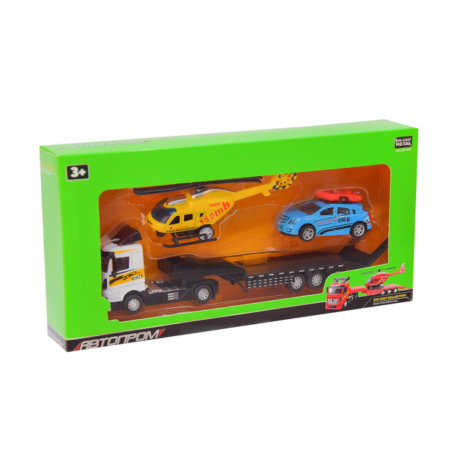 Транспорт и спецтехника - Игровой набор Автопром Трейлер белый (AP7511/3)#2