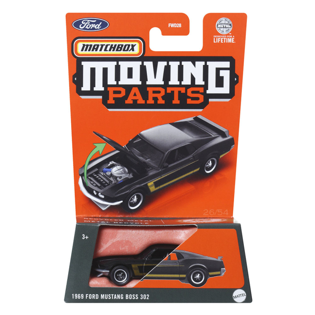 Автомоделі - Автомодель Matchbox Moving parts 1969 Ford Mustang Boss 302 (FWD28/HVN03)#3