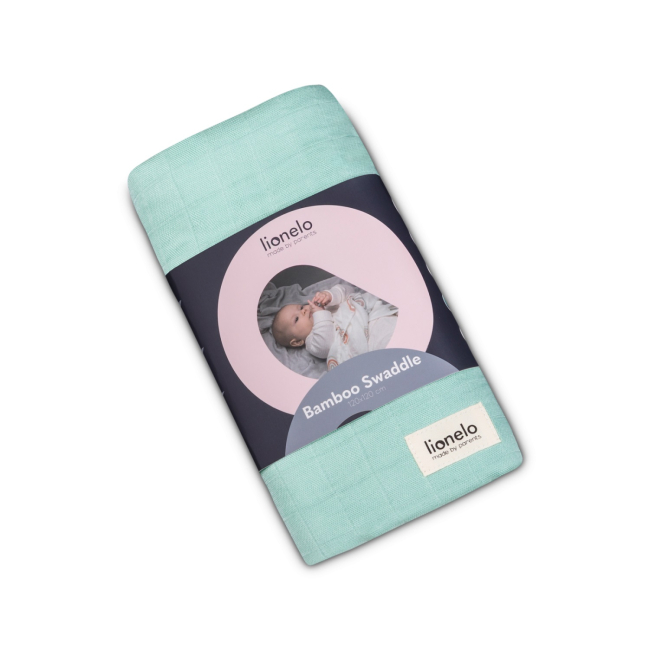 Товары по уходу - Пеленка Lionelo Bamboo swaddle green mint (LO-BAMBOO SWADDLE GREEN MINT) (5903771707060)#2