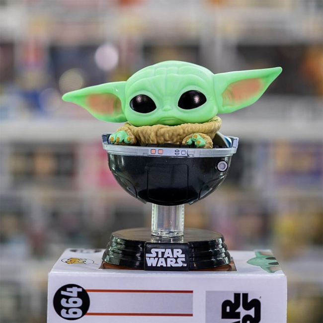 Фігурки персонажів - Фігурка Funko pop Star Wars Мандалорець Малюк Ґрогу у візочку (76551)#3