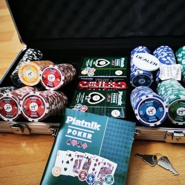 Настольные игры - Профессиональный набор для покера Piatnik в металлическом кейсе (9001890790393)#6