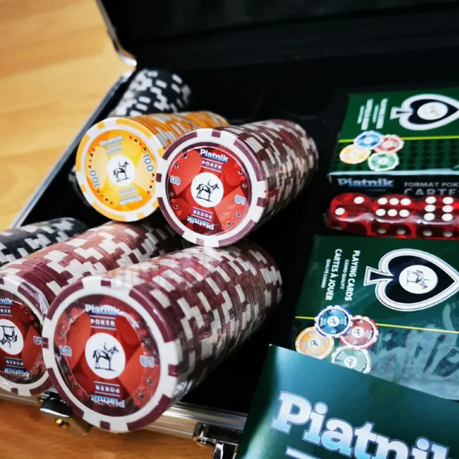 Настольные игры - Профессиональный набор для покера Piatnik в металлическом кейсе (9001890790393)#7