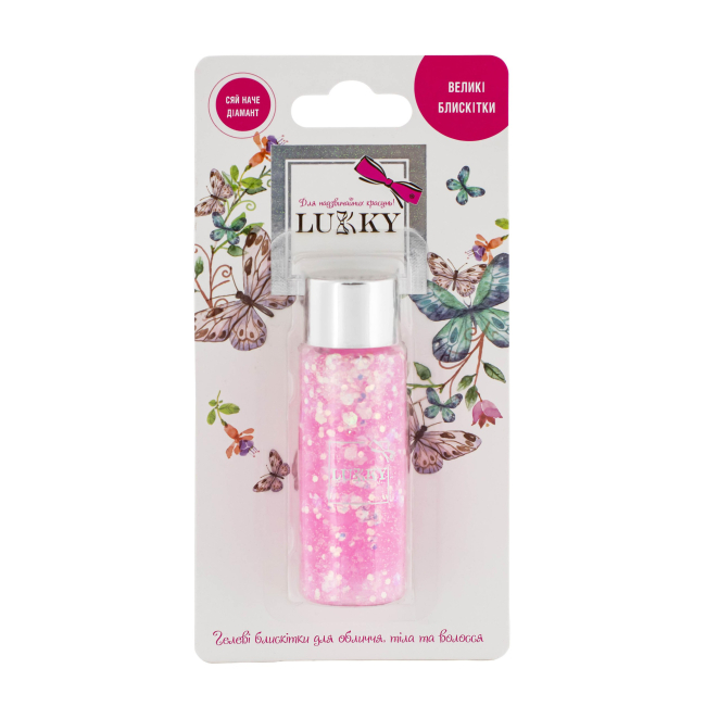 Косметика - Гель-блестки Lukky Розовый (T20256)#2