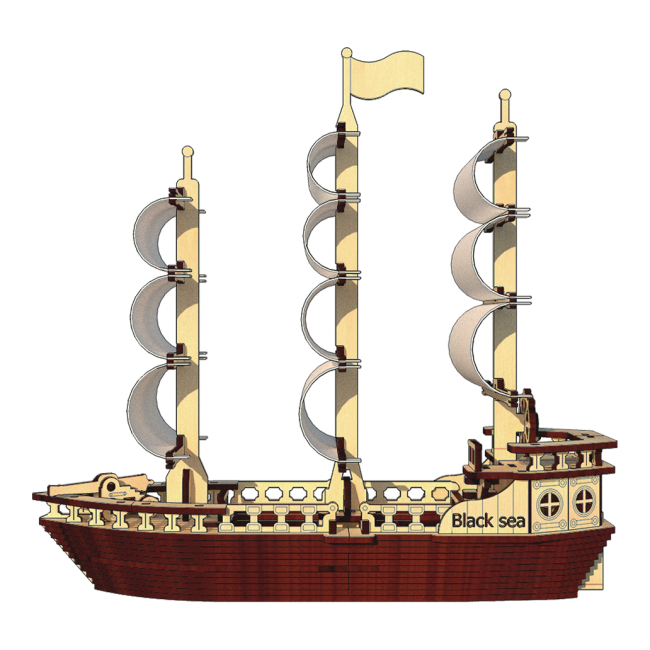 3D-пазли - Тривимірний пазл Pazly Вітрильний корабель (OPZ-0008)#2