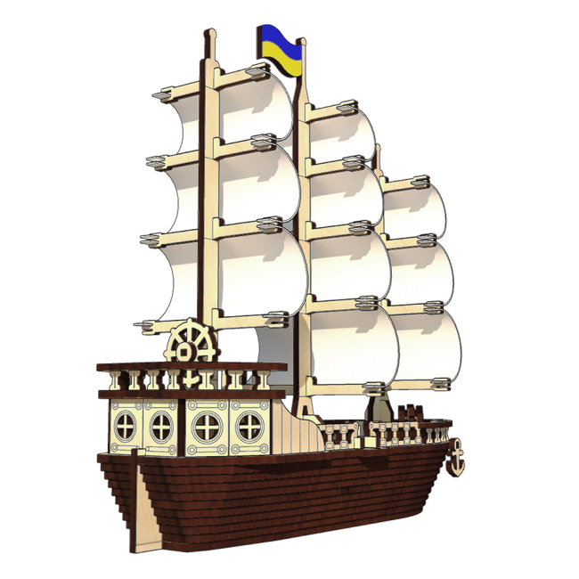 3D-пазли - Тривимірний пазл Pazly Вітрильний корабель (OPZ-0008)#3