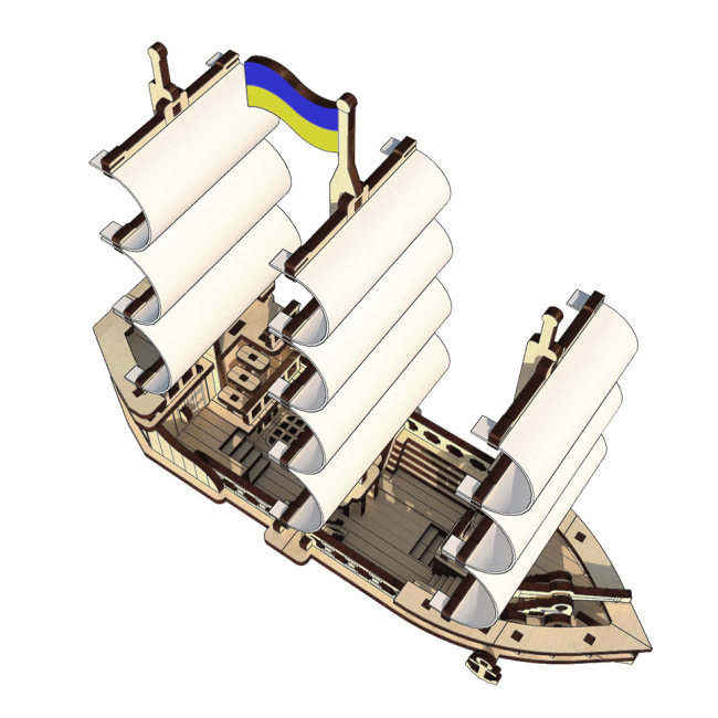 3D-пазли - Тривимірний пазл Pazly Вітрильний корабель (OPZ-0008)#4