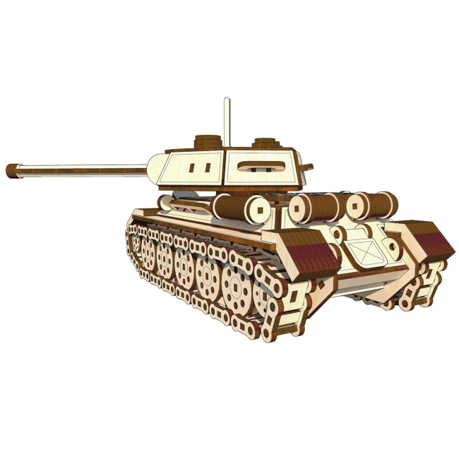 3D-пазли - Тривимірний пазл Pazly Танк Т-34 (OPZ-0009)#3