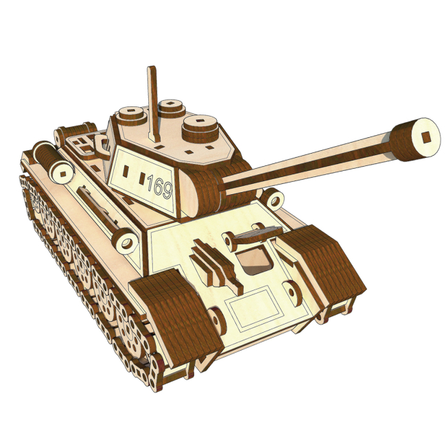 3D-пазли - Тривимірний пазл Pazly Танк Т-34 (OPZ-0009)#4