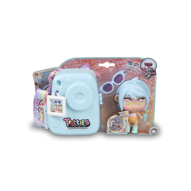 Куклы - Мини-куклаTrotties Миа с фотоаппаратом синяя (TFT21000C)#2