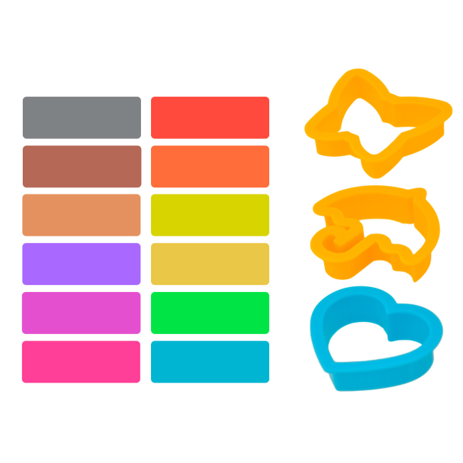 Наборы для лепки - Набор теста для лепки Shantou Jinxing 12 цветов (PL-0607-021)#3