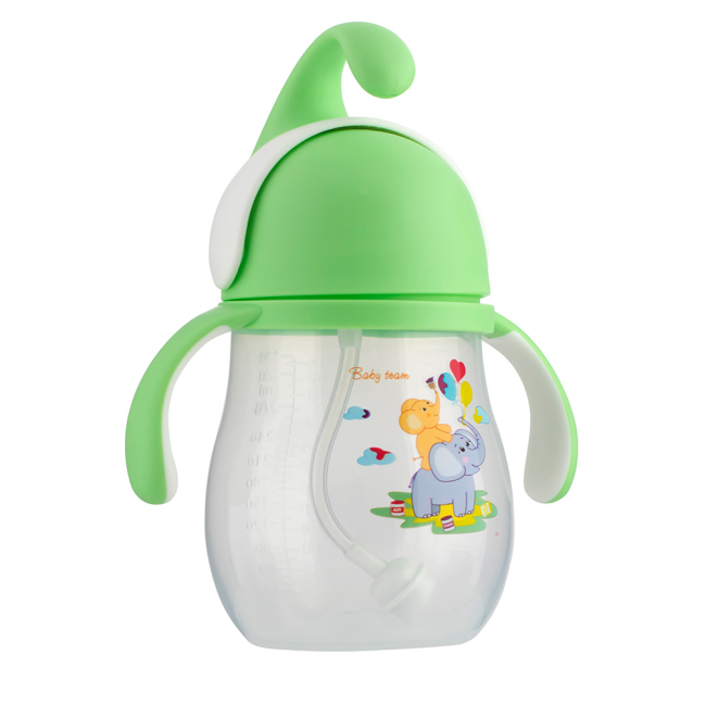 Бутылки для воды - Поильник Baby Team с силиконовой трубочкой и ручками 300 мл (5009)#2