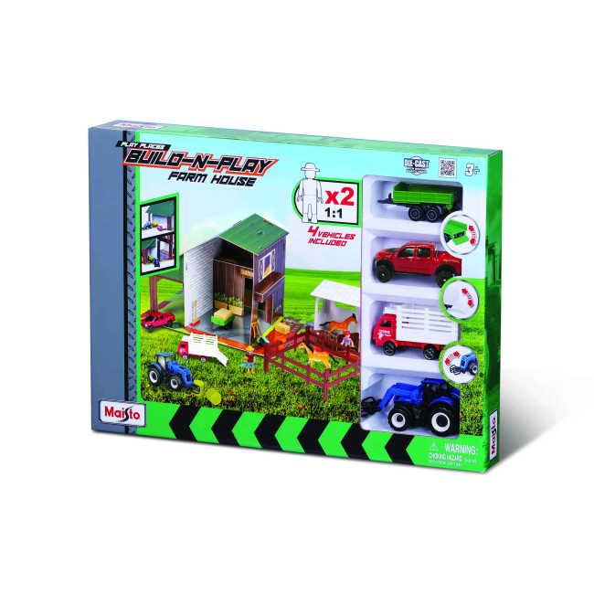 Транспорт і спецтехніка - Ігровий набір Maisto Mini Work Machines Ферма (12572)#2