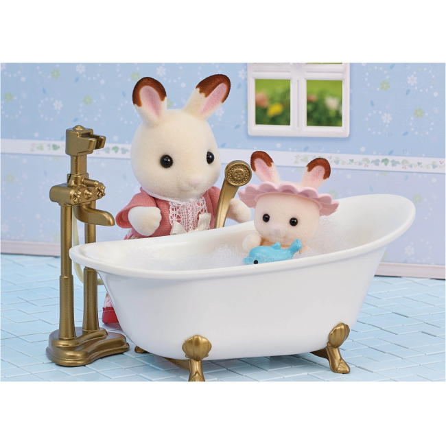 Аксесуари для фігурок - Ігровий набір Sylvanian Families Ванна кімната зі шторкою для душу (5739)#9