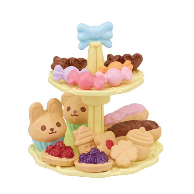 Аксесуари для фігурок - Ігровий набір Sylvanian Families Стіл зі стільцями та набором для солодкої вечірки (5742)#3