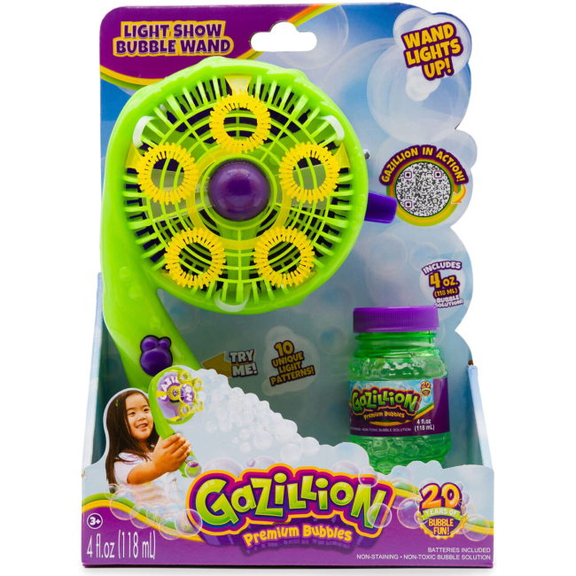 Мыльные пузыри - Набор Gazillion Bubbles Генератор мыльных пузырей Световое шоу и раствор 118 мл (GZ36747)#2