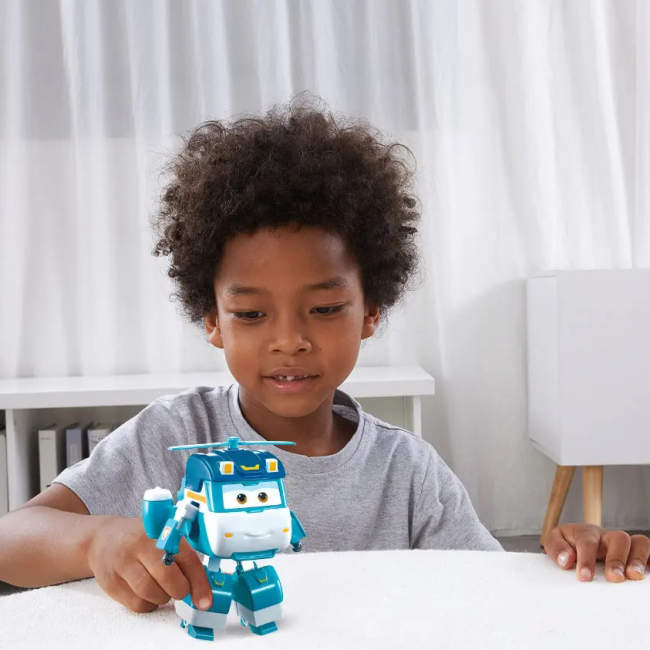 Фигурки персонажей - Фигурка-трансформер Super Wings Transforming Золотой Шайн (EU770239)#6