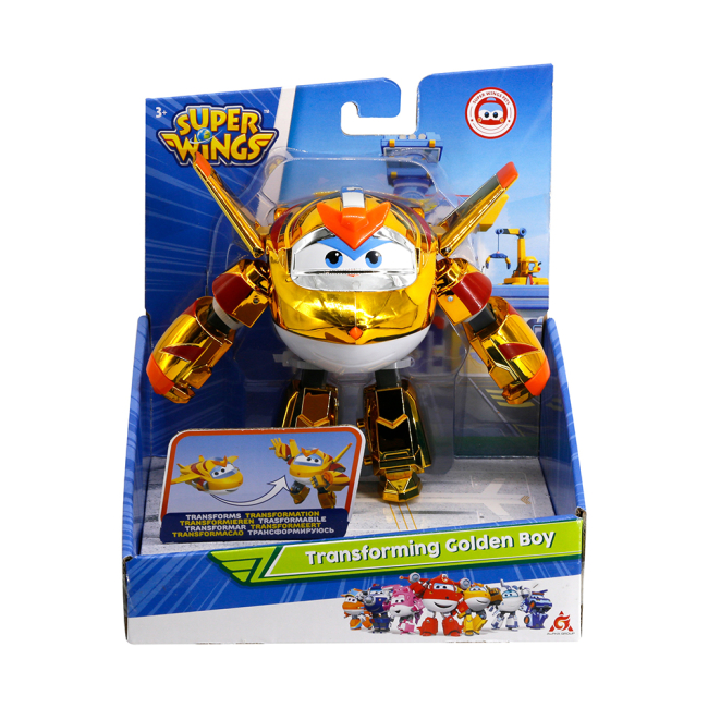 Фигурки персонажей - Фигурка-трансформер Super Wings Transforming Золотой Мальчик (EU750231)#3