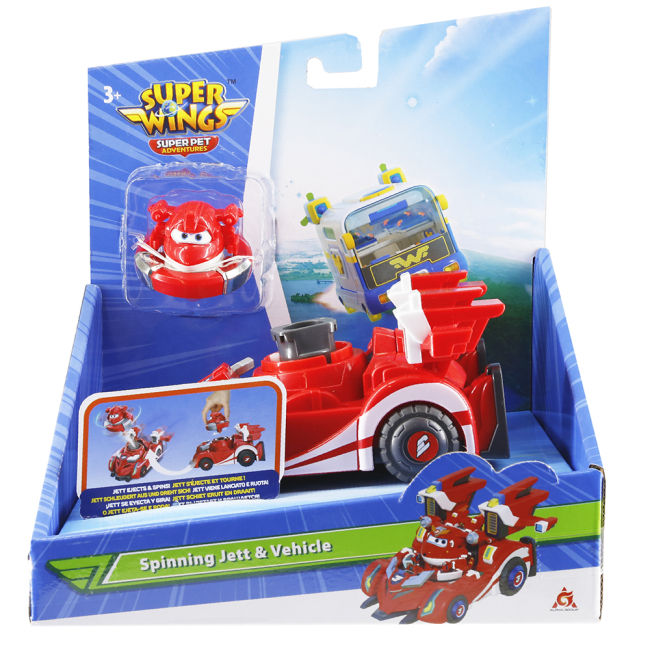 Фігурки персонажів - Ігровий набір Super Wings Spinning Vehicle Джетт (EU770310)#2