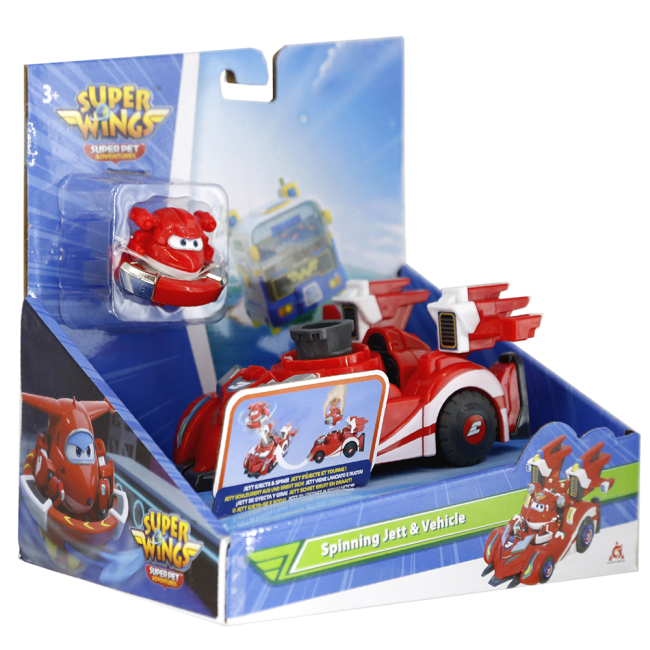 Фігурки персонажів - Ігровий набір Super Wings Spinning Vehicle Джетт (EU770310)#3
