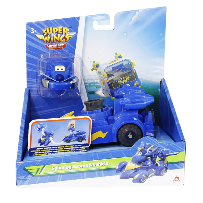 Фигурки персонажей - Игровой набор Super Wings Spinning Vehicle Джером (EU770330)#2