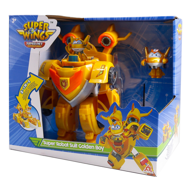 Фігурки персонажів - Ігровий набір Super Wings Super Robot Suit Золотий Хлопчик (EU770352)#2