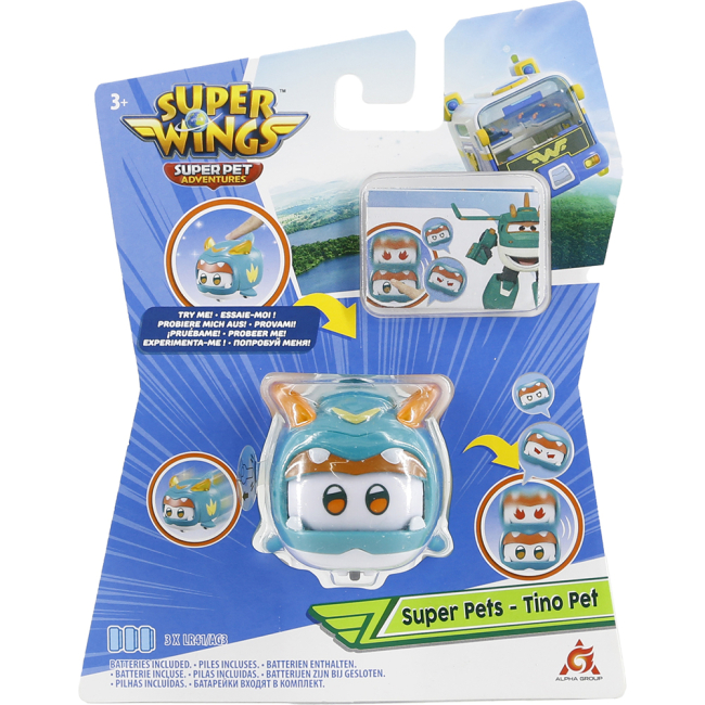Фігурки персонажів - Ігрова фігурка Super Wings Super Pet Улюбленець Тіно (EU770421)#3