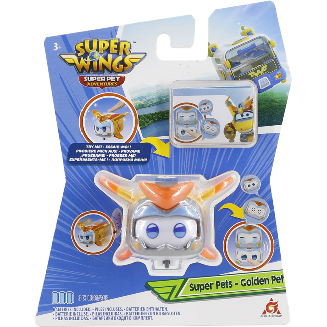 Фігурки персонажів - Ігрова фігурка Super Wings Super Pet Золотий Хлопчик (EU740313) (EU770431)#3