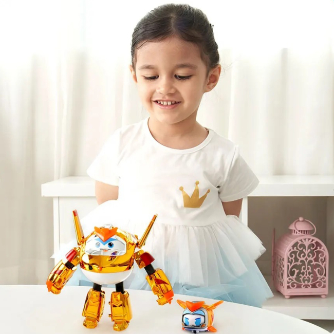Фігурки персонажів - Фігурка-трансформер Super Wings Transforming Золотий Хлопчик і улюбленець (EU770441)#5
