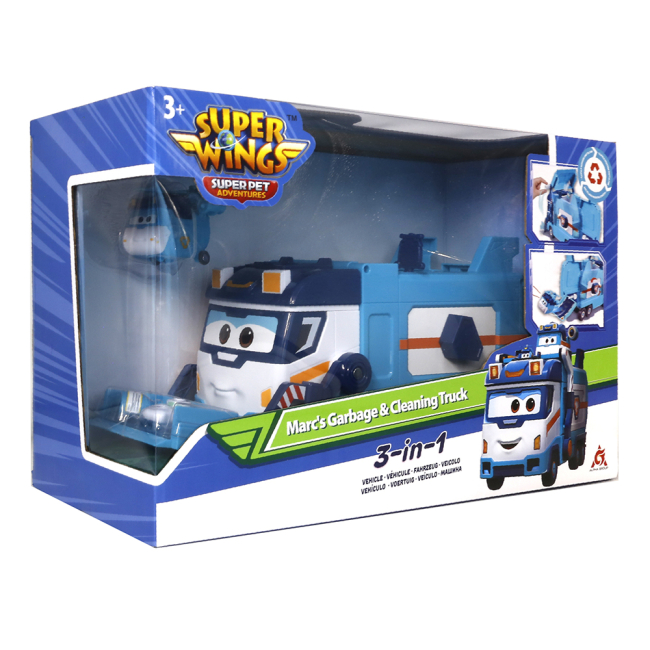 Фігурки персонажів - Ігровий набір Super Wings Вантажівка Марк для сміття та прибирання (EU770854)#3
