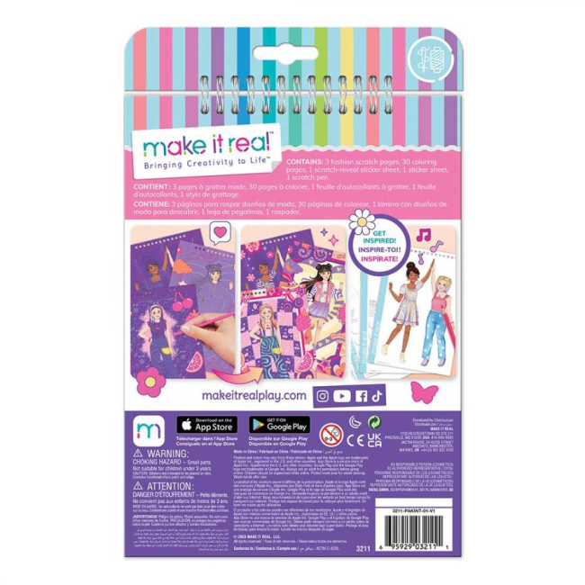 Товары для рисования - Набор для скретчинга Make it Real Крутой вайб (MR3211)#4