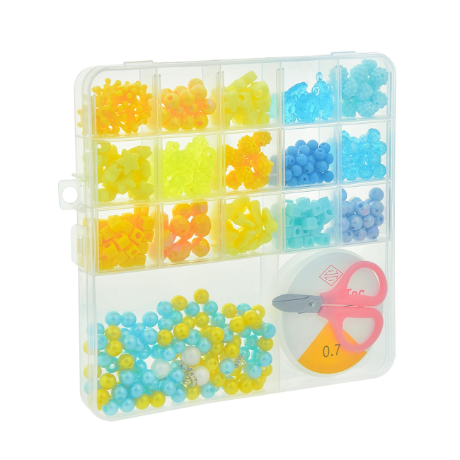 Набори для творчості - Набір для творчості Shantou Jinxing Бісер жовтий і блакитний (PL-15/01/02)#2